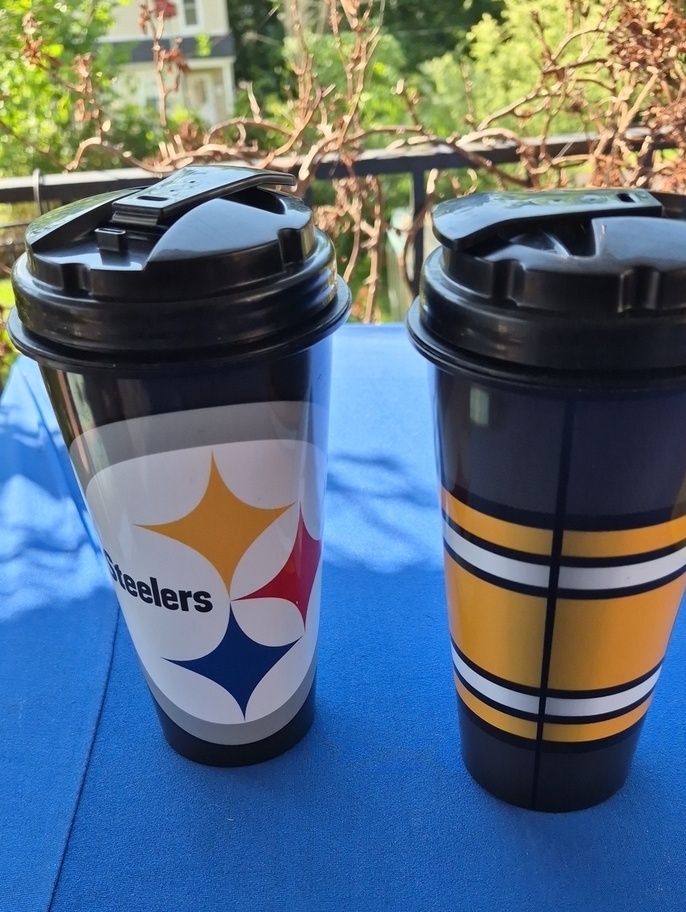 PITTSBURGH STEELERS 🖤💛 SIPPY CUPS 💛🖤 Bundle Of 2 w/ Screw On Flip Lids 🏆NFL